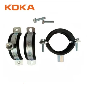 Carbon Steel Stainless Heavy Duty Pipe Fitting EPDM Tube Clamps with Rubber