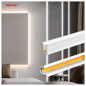 PERFECT Ultra-thin Recessed Aluminum Profile Led Linear Light With COB 384 Leds/m 12v 24v And Bayer PC Cover For Cabinet Light