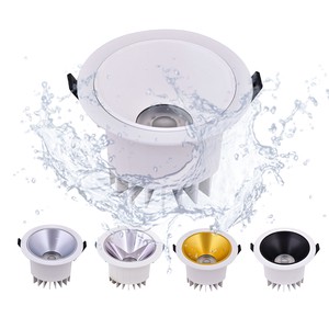 Modern IP65 Waterproof Indoor LED Cob Ceiling Downlight Aluminum Round Recessed 12W 20W 30W 90mm 90 CRI Stylish Design