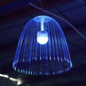 Outdoor Waterproof LED Garden Light Fiber Optic Jellyfish Lamp IP65 Color Changing Hanging Pendant Decoration Light