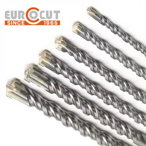 EUROCUT Factory High Quality 5-32mm Carbide Tip Rotary SDS Plus Cross Power Hammer Drill Bit For Concrete Drilling