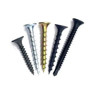 Self-Tapping Self-Drilling Drywall Screws for Gypsum Board with Black Phosphated White Zinc Yellow Zinc Drywall Screws Boxes