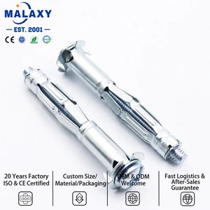 Malaxy Cost-Effectiveness Steel Zinc Plated Corrosion Resistant Plasterboard Internal Expanding Cavity Screw Molly Bolt
