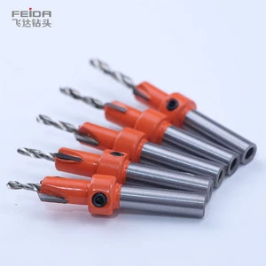 FEIDA Shank TCT Adjustable Wood Screw Countersink Drill Bits for Woodworking Milling Center 55.6mm Length Using Hex Key Wrench
