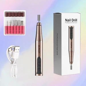 HOWYEA Portable Professional 35000 RPM Metal Nail Drill Machine Cordless Manicure Pedicure Nail File Pen US Plug