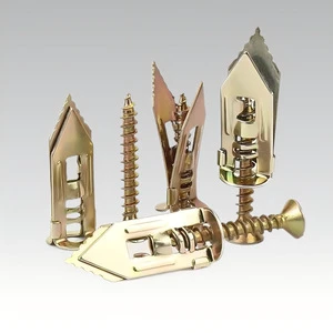 Wholesale Impact Type Gypsum Board Expansion Wall Plugs, Self Drilling Plastic Anchor Screws for Fiber Cement Thermal Panels