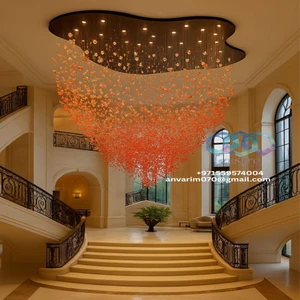 Modern Art Luxury Crystal Chandelier for Hotel Lobby Villa Ceiling Light Easy Hanging for Bar Spaces-for USA UAE Saudi Arabia