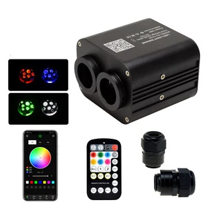 Kingshowstar 20w Two Port with Two Color Rgbw Music Effect Interior Light Optical Fiber Cable Starlight Headliner Kit