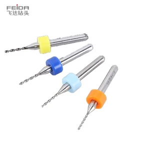 Feida 10pcs/Set 0.1-3.0mm Tungsten Steel Carbide Twist Drill Bits for PCB Drilling 38mm Total Length Paint Finish ODM/OEM