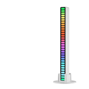 32 Bit Spectrum Rechargeable RGB Voice Activated Control LED Music Level Light Pickup Lamp Rhythm Lights
