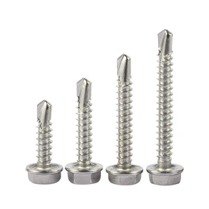 Customized 10mm 25mm 35mm Metric Stainless Steel 410/304/316 Self-Drilling Flange Hex Head Screws (DIN 7504 Standard Corrosion