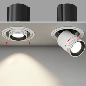 Commercial Retail LED Track Light 30W 360° Adjustable Telescopic Spotlight Cold White for Clothing Store Lighting