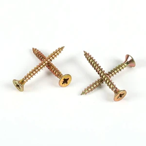 Din7505 White Zinc Plated Pozidriv Chipboard Screw 5*50mm Oval Head Used on Wood Sizes M3 M4 M8 10mm Length