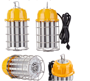 120W LED Temporary Work Light Portable Hanging Construction Lighting Led High Bay Light for Workshop Mine Job Site Lighting