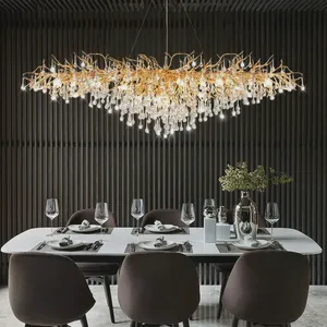 Modern Decorative Tree Branch Crystal Chandeliers and Pendant Lights for Living Room Bedroom Dining Table Atrium Lighting