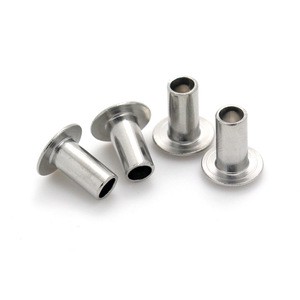 Stainless Steel Flange Head Semi Tubular Rivets Flat Collar Hollow Rivet For Furniture Luggage Hardware