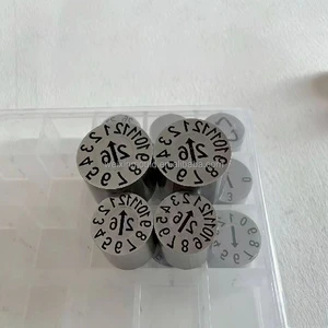 High-Precision SUS420 Steel Mold Date Inserts Professional Date Stamp Date Marked Pin 48-52HRC Hardness Concave Character