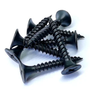 Sunpoint Custom Wholesale Hardware Furniture Self Tapping Gypsum Phosphated Black Manufacturers Flat Head Drywall Screw