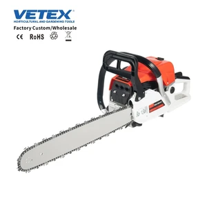 Vetex Wholesale 2 Stroke Gasoline Chainsaw Petrol Powered Wood Cutting Chainsaw Machine Heavy Duty Professional