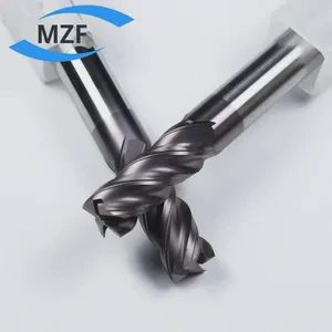 60-Degree Tungsten Steel Milling Cutter 4-Flute Carbide End Mill CNC Tool Stainless Steel Special Coating AK Dynamic Milling OEM