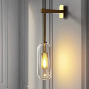 modern LED Wall Lamp Glass Shade for Bedroom Aisle Living Room-Creative Personalized Design