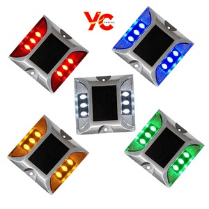 Solar Power High Bright Traffic Driveway Waterproof Aluminum Flashing Solar Reflector Light Cat Eyes Led Marker Road Stud