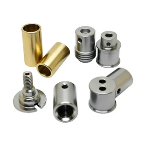 Custom CNC Machining Brass Bushing Sleeve Parts Turning Milling Threaded Spacer Metal Insert Precision Components