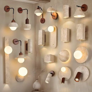 Wall Lamp Bedside Lamp High-end Hotel Living Room Bedroom Designer Minimalist Stone LED Indoor Hallway Corridor