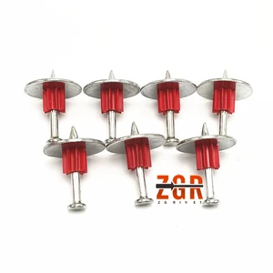 Factory Wholesale Drive Pin Shooting Nails with Red Metal Washer