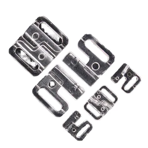 Wholesale Custom Brand Model 2 White Black Clear Plastic Lingerie Accessory Bikini Bra Clips Clasps