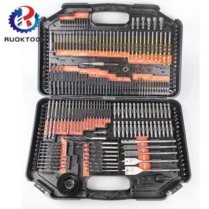 Wholesale 246 Bit Tool Set Hole Opener Twist Drill Cement Woodworking Flat Drill Chamfer Tool Box