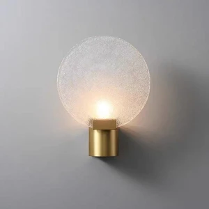 White LED Wall Light Modern Design Wall Sconce Decor for Living Room Bedside glass with sand adhered Wall Lamp