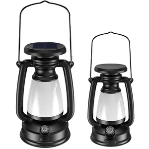 Camping Hiking USB Chargeable Hanging Solar Lantern Solar Kerosene Lamp Camping Lighten 3 Light Modes