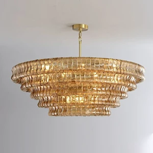 Home Decor Modern Round Glass Pendant Lamp Dinning Room Living Room Luxury Chandelier