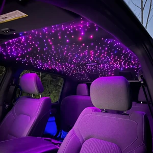 16W RGBW LED Fiber Optic Light Star Ceiling Kit Lights 150pcs 0.75mm 2M Optical Fiber Lighting+RF 28key Remote Engine
