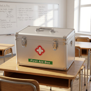 Storage Cabinet with Secure Latches for Laboratory Use
