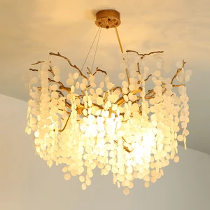 Modern French Branch Chandelier Living Room Dining Room Lamp Luxury Gold Crystal Pendant Light for Hotel