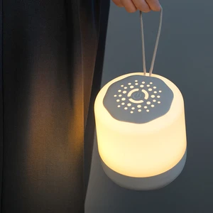 Minimalist LED Night Light ABS Bedside Table Lamp Touch Dimmable Warm Soft Light USB Rechargeable for Bedroom Office Use 9000mAh