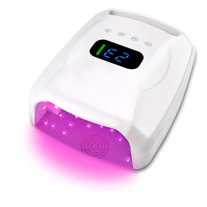 New High Power 96W High Quality RED Light Cordless LED UV Nail Lamp With Unique Design for Salon