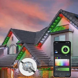DC24V 0.96W UL Smart APP Control Outdoor LED Point Lights Gemstone Rgbw Permanent Lighting With Track