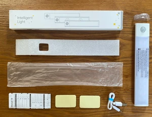 Magnetic Kitchen Cabinet Light with Motion Ultra-thin 20cm PIR Motion Sensor USB Rechargeable LED Under Cabinet Light