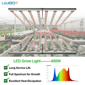 650W Full Spectrum IP65 LED Grow Light High Photosynthetic Dimmable Energy Save Durable for Indoor Bloom Vegetative Plant Growth