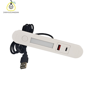 5V Small Bedside Touch-on-off Night Light with USB and TYPE-C Charging Ports Touch Switch
