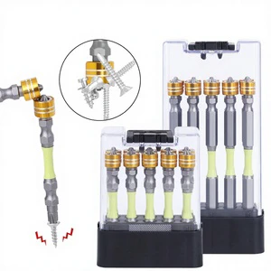 Double-Ended Magnetic Screwdriver Bit with Magnetic Ring, Slim Waist Design for Electric Drill and Impact Driver