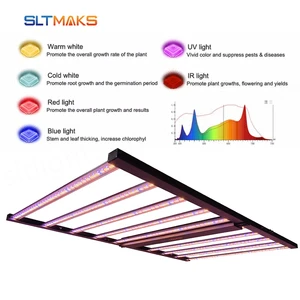 1300w Led Grow Lights 10 Bar Samsung Double Channels Indoor Commercial Greenhouse Uv Ir Full Spectrum Plant Grow Light