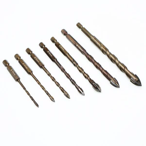 Royal Sino Multifunctional Universal Drilling 3-12Mm Cross Hex Glass Ceramic Concrete Wall Metal Brick Wood Tile Drill Bit