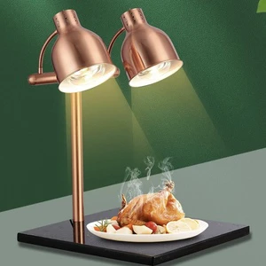 Commercial Food Warmer Lamp Stainless Steel Adjustable Height Buffet Heat Lamp with On/Off Switch for Restaurant Catering
