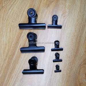 20 30 38 50 63 75 90mm Mini Small Big Large Clamp Wear-resisting Black Baking Varnish Metal Paper Clip Bulldog Clip Binder Clip