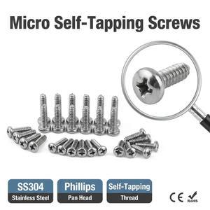 Wholesale RoHS CE Certified Miniature Self Tapping Screws 304 Stainless Steel Custom Phillips Pan Head Metric Consumer Product