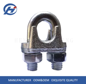 Factory Wholesale Type Malleable Wire Rope Clip Zinc Plated U Bolt Saddle Cable Clamp Anti Slip Metric M6-M32 Industrial Rigging